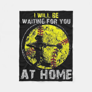 I'll Be Waiting Catcher Homeplate Softll Sell Catc Fleece Blanket