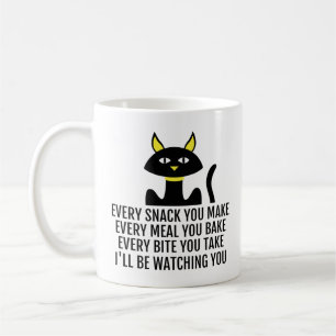 I'll Be Watching You Cute Cat Pun Coffee Mug