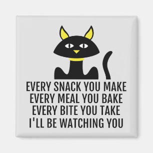 I'll Be Watching You Cute Cat Pun Magnet