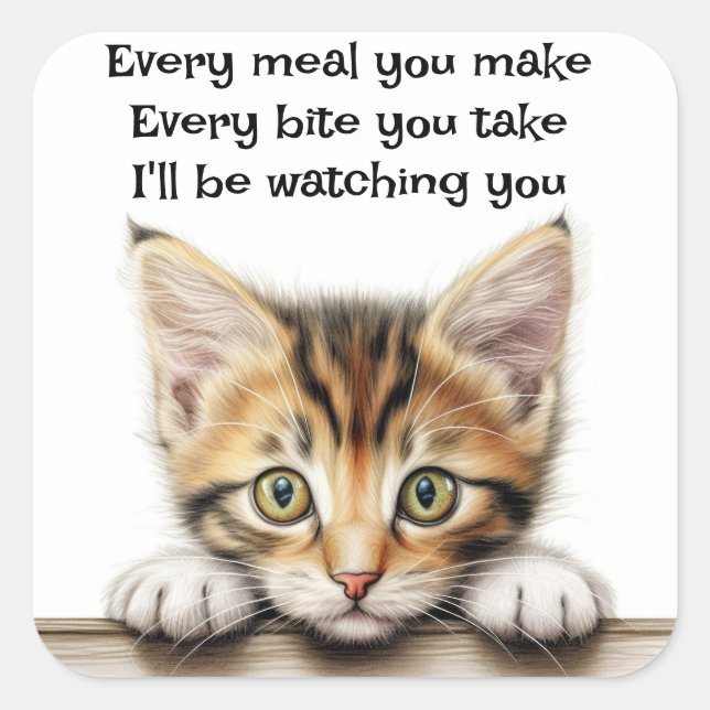 I'll be Watching You  Square Sticker (Front)