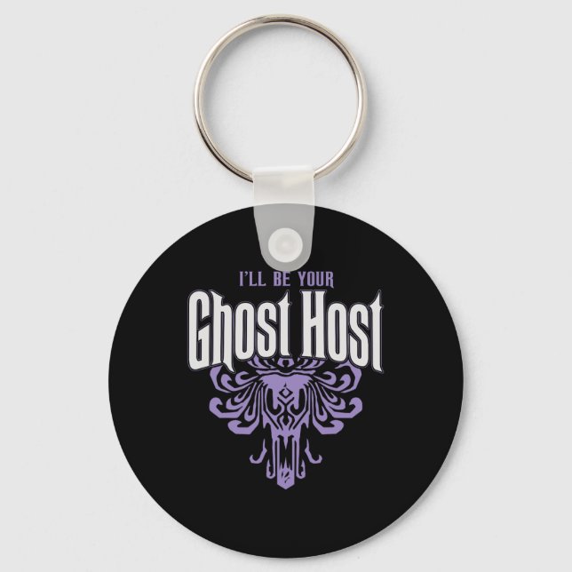 I'll Be Your Ghost Host Haunted Halloween Party 1  Keychain (Front)