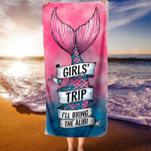 I'll Bring the Alibi Mermaid Tail Girls' Trip