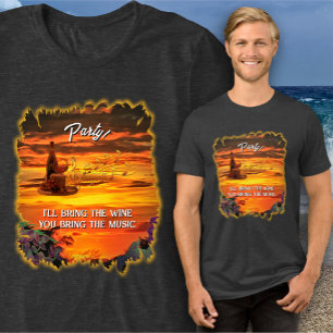 I'll bring the wine Sunset 2584 Tri-Blend Shirt