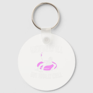 Ill But Totally Chill Fun Mental Health Halloween Keychain