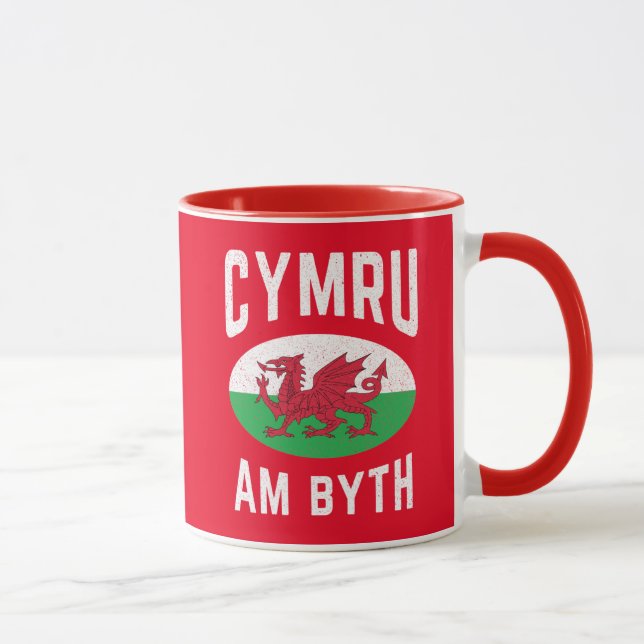 I'll Do It Now In A Minute Funny Welsh Sayings Mug (Right)
