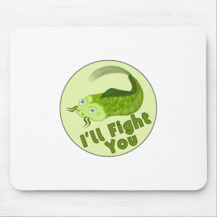I'll Fight You Funny Fishing Mouse Pad