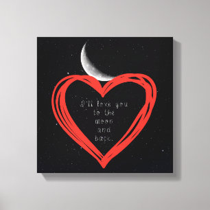 I'll love you to the moon and back canvas print