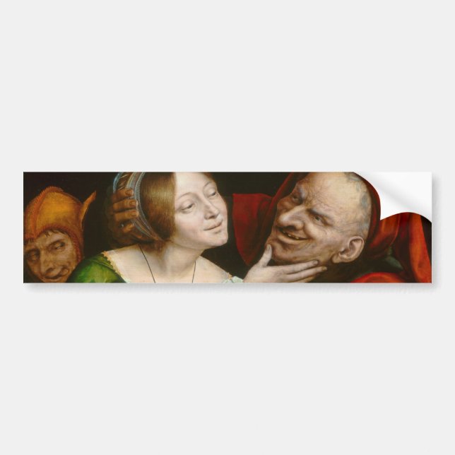 Ill-Matched Lovers (by Quentin Massys) Bumper Sticker (Front)
