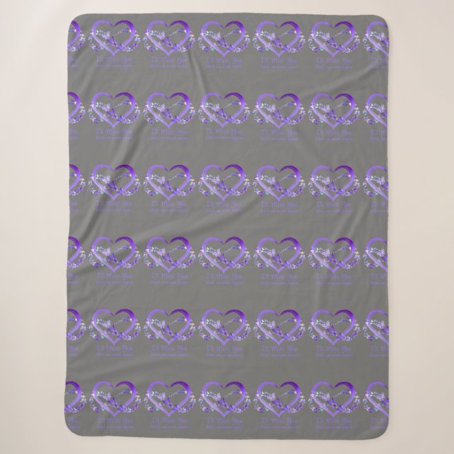 I'll miss you until we meet again sherpa blanket (Front)