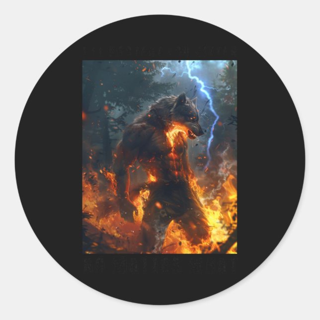 I'll Protect You Kitten No What Alpha Wolf Sticker (Front)