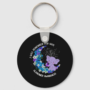I'll remember for you Alzheimer Awareness Elephant Keychain