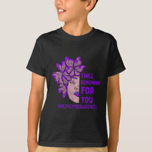 I'll Remember For You Butterfly Alzheimer Awarenes T-Shirt