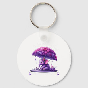 Ill Remember For You Purple Elephant Heimers Aware Keychain