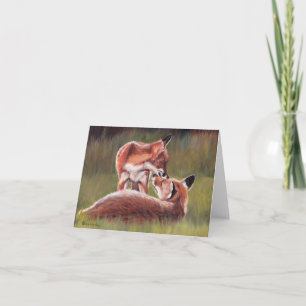 I'll Stand By You Fox Animal Art Note Card