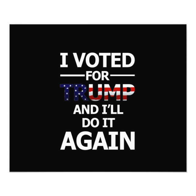 I'll vote for Trump - Dark Photo Print (Front)