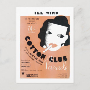 Ill Wind Cotton Club Parade Vintage Songbook Cover Postcard
