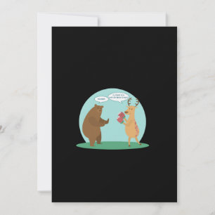 I'll With My Bear Hands Oh Deer Funny Creative Sty Holiday Card
