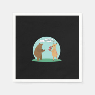 I'll With My Bear Hands Oh Deer Funny Creative Sty Napkin