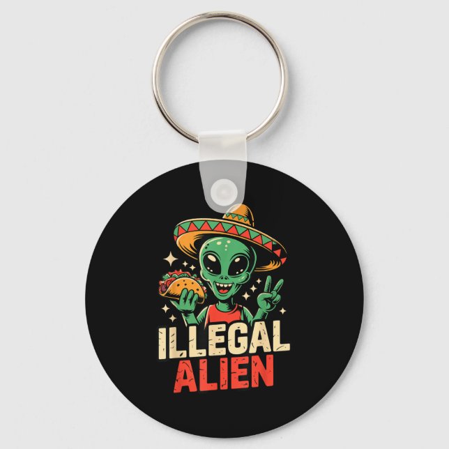 Illegal alien  keychain (Front)