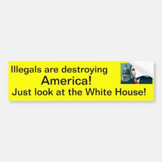 Illegals are destroying America Bumper Sticker