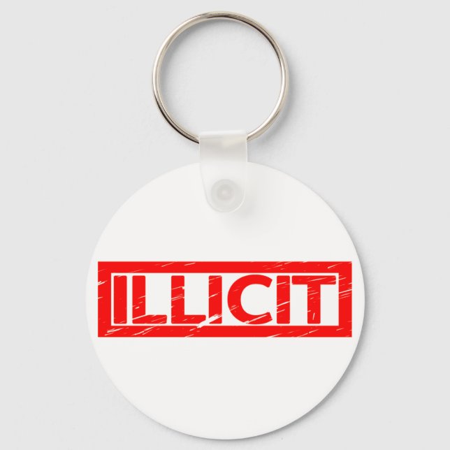 Illicit Stamp Keychain (Front)