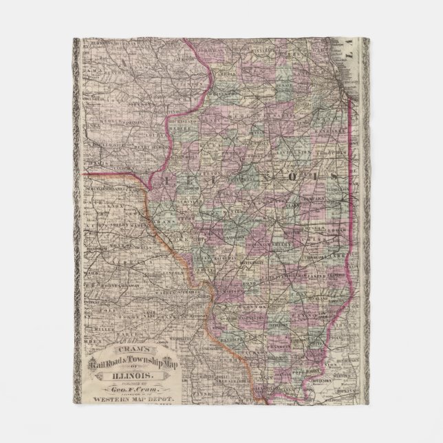 Illinois 10 fleece blanket (Front)