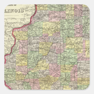 Illinois 10 square sticker