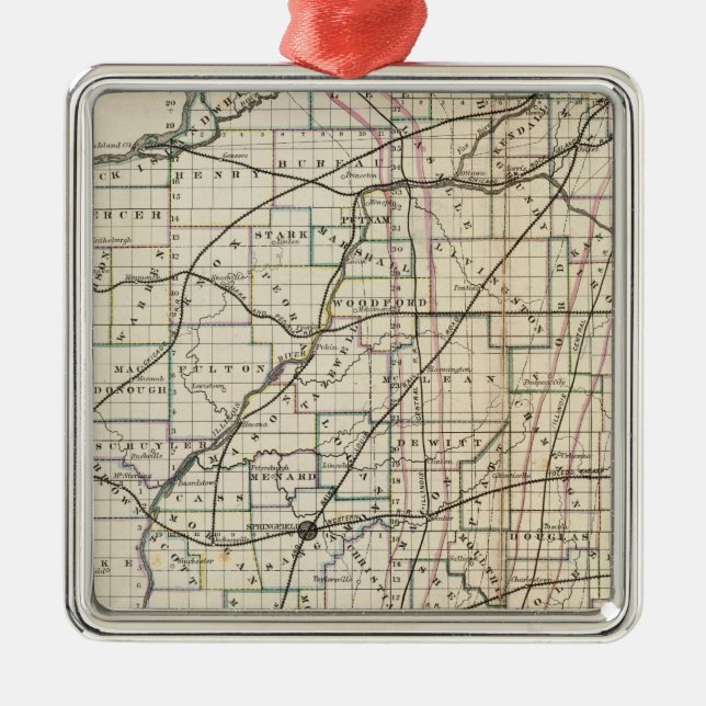 Illinois 13 metal ornament (Front)
