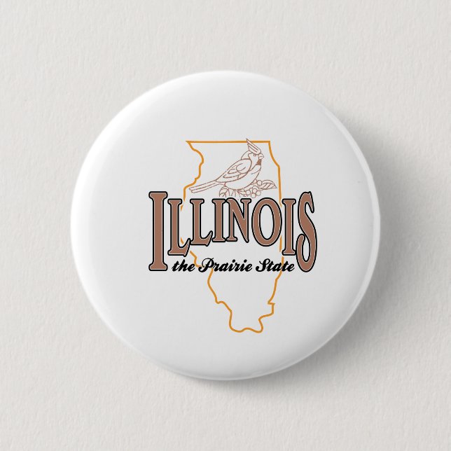 Illinois 2 Inch Round Button (Front)