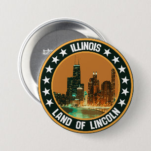 Illinois 3 inch round button