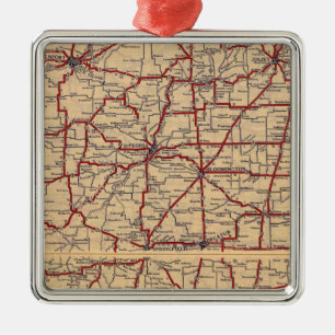 Illinois 8 metal ornament