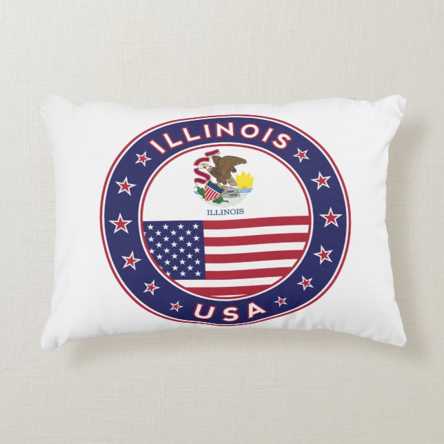 Illinois Accent Pillow (Front)