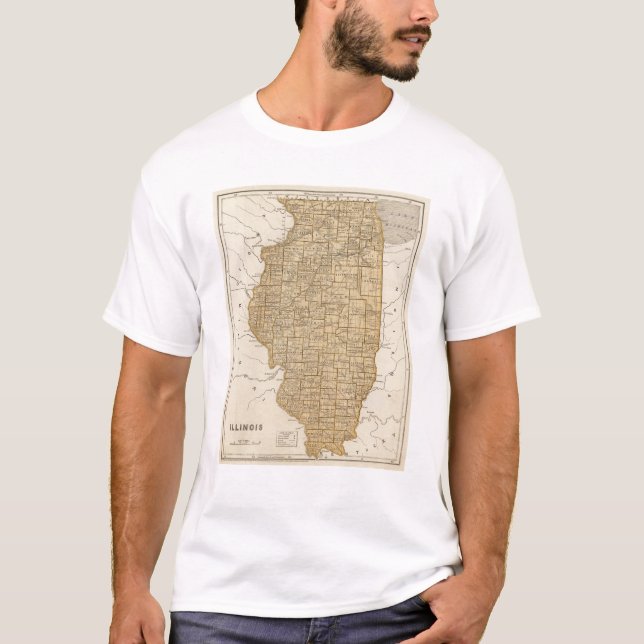 Illinois Atlas Map T-Shirt (Front)