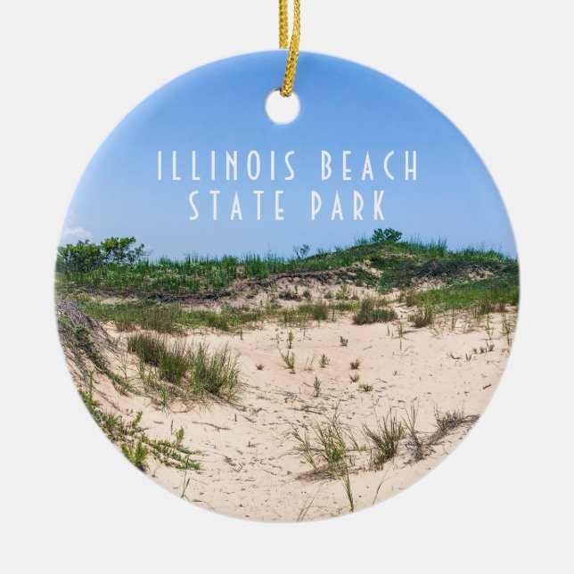 Illinois Beach State Park Ornement en céramique (Devant)