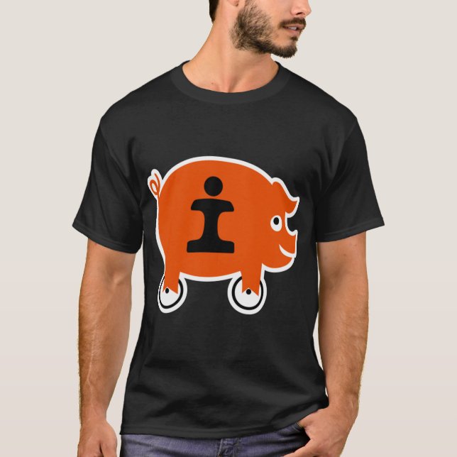 Illinois Central Pig Oversized T-Shirt (Front)