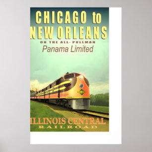 Illinois Central Railroad PANAMA LIMITED New Poster