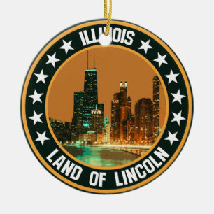 Illinois                                           ceramic ornament