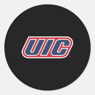 Illinois Chicago Flames Uic Icon Classic Round Sticker