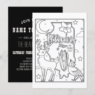 illinois colour me collage invitation