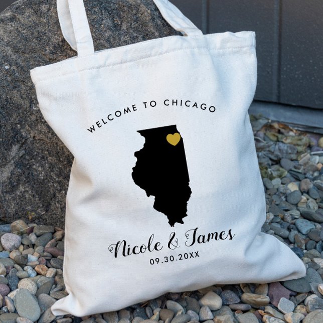 Illinois Destination Mariage Bienvenue Sac Fourre- (Créateur téléchargé)