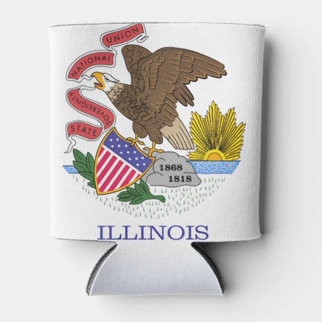 Illinois Flag Can Cooler (Front)