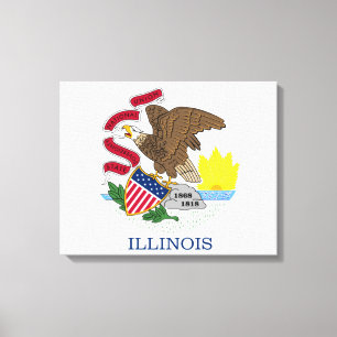 Illinois flag canvas print