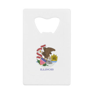 Illinois Flag Credit Card Bottle Opener