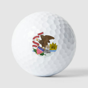 Illinois Flag Golf Balls