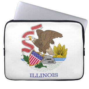 Illinois Flag Laptop Sleeve