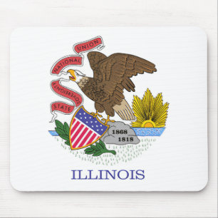 Illinois Flag Mouse Pad