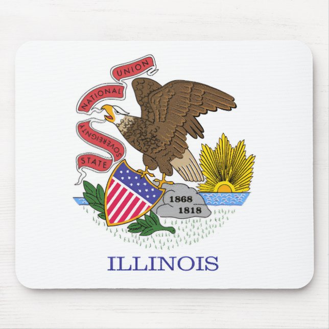Illinois Flag Mouse Pad (Front)