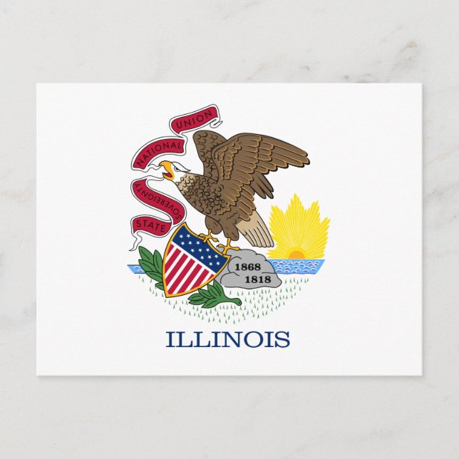 Illinois Flag Postcard (Front)