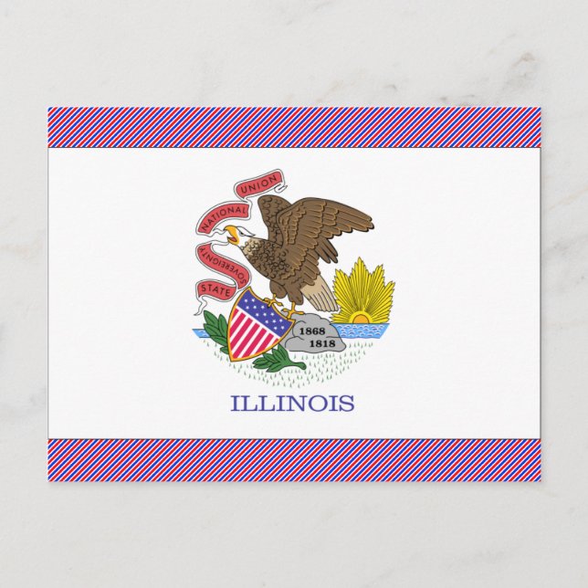 Illinois Flag Postcard (Front)