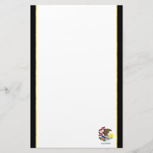 Illinois flag stationery